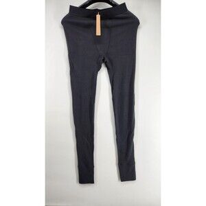 NWT SKIMS Small Soot Black Cotton Rib Leggings AP-LEG-0039
